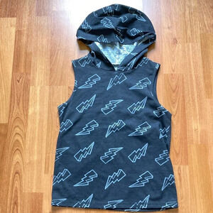 Arizona Jean Company Black Lightening Hooded Sleeveless‎ T-Shirt, XS (6-7), NWT